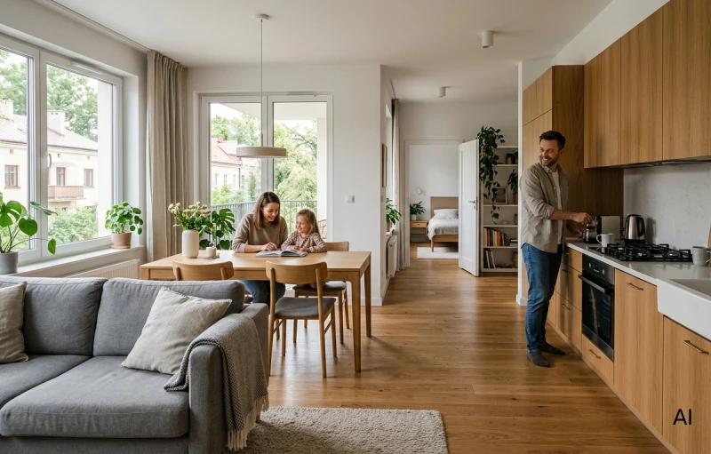 Mieszkanie 55 czy 93 m² – porównanie metrażu mieszkania dla rodziny